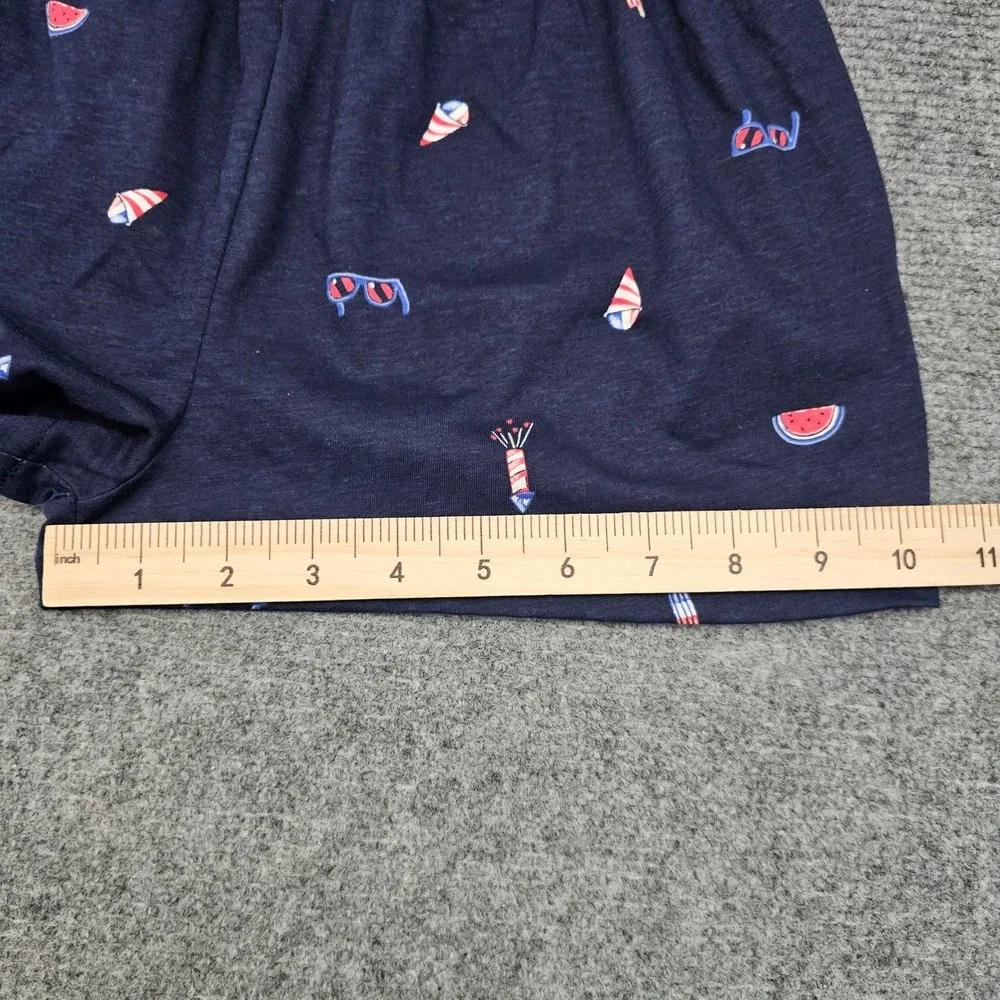 Carter's Romper Toddler 3T Summer Icons‎ Navy Blue Smocked Cotton Jumpsuit